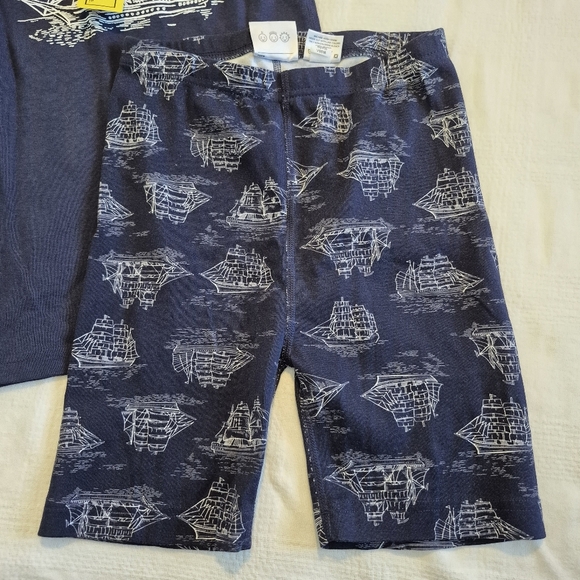 Hanna Andersson boys size 12 short john pajama set, ship design, NWT - Picture 4 of 7